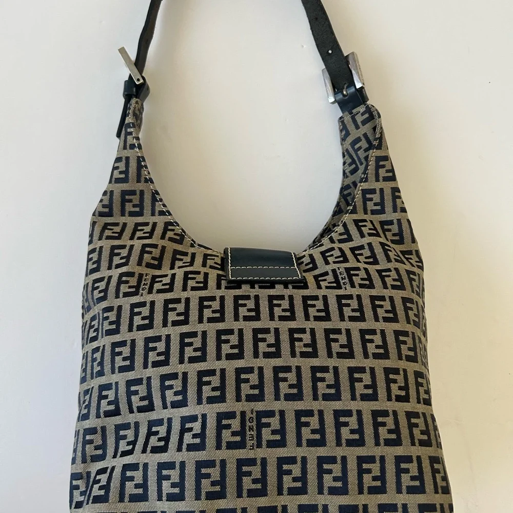 Fendi Mama Baguette Brown Monogram Canvas Shoulder Bag